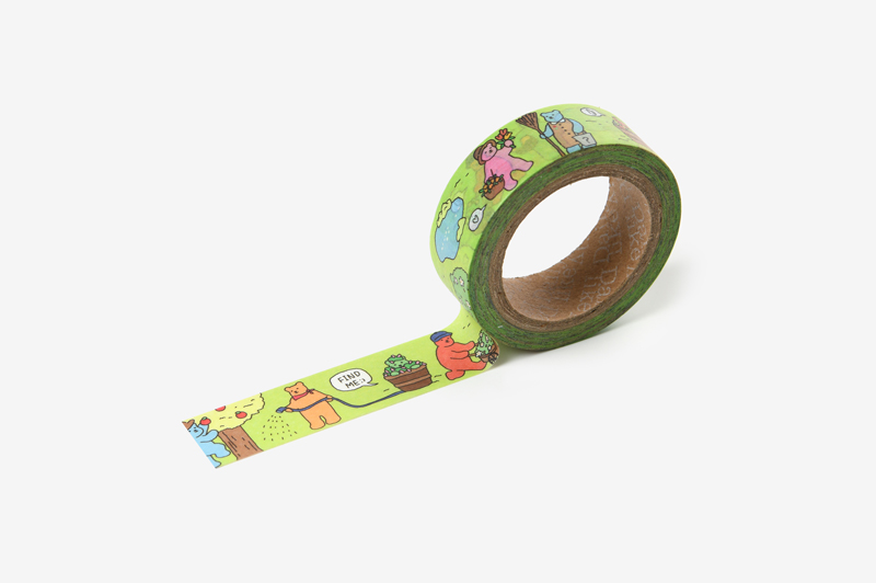 [Jelly bear masking tape 03 Garden]